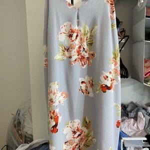 Blue floral dress NWT